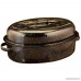 Enamel Roaster Pan 18 Enamel Deep Roaster Oven Baking Pan Tin with Lid Graniteware Cookware Energy Efficient Oval Shape Non-Stick & eBook by BADA shop - B077TVHD19